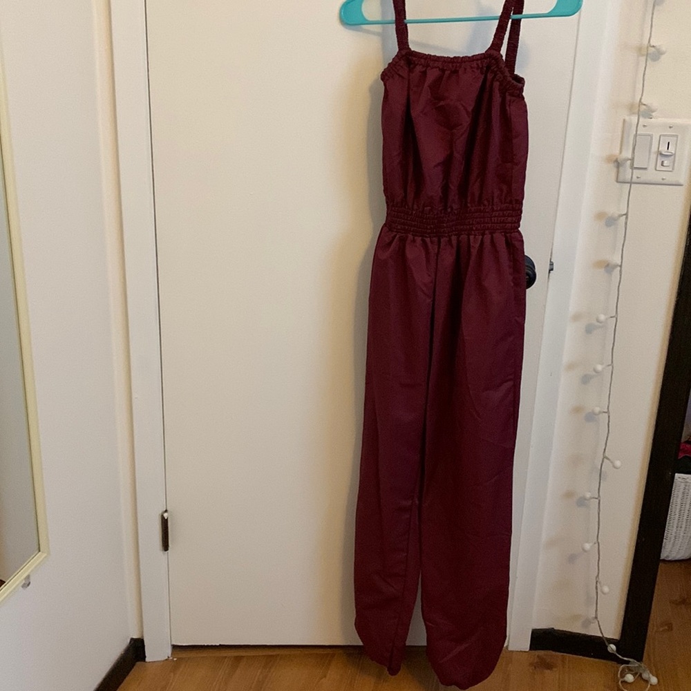 GM burgundy microtech overall warm-up small